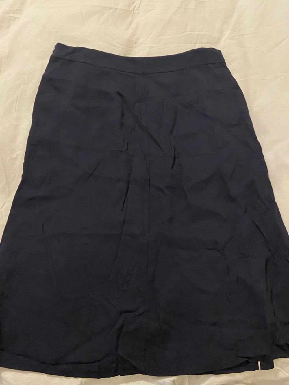 Rag & Bone Navy Button-Trim A-Line Midi Skirt - Picture 5 of 5